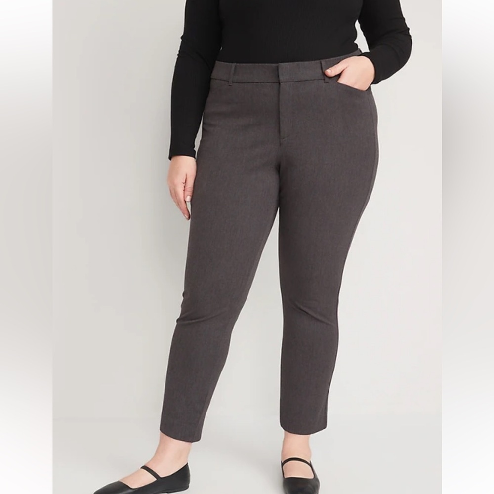 Old Navy High-Waisted Pixie Skinny Ankle Pants 16 Dark Heathered Gray NWT